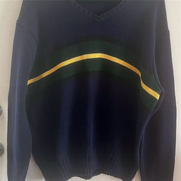 Vintage Polo Ralph Lauren Men's XL‎ Striped V-Neck Sweater - Picture 1 of 6